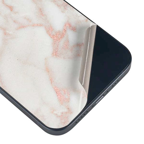 Rose Gold Marble iPhone 14 Plus Skin
